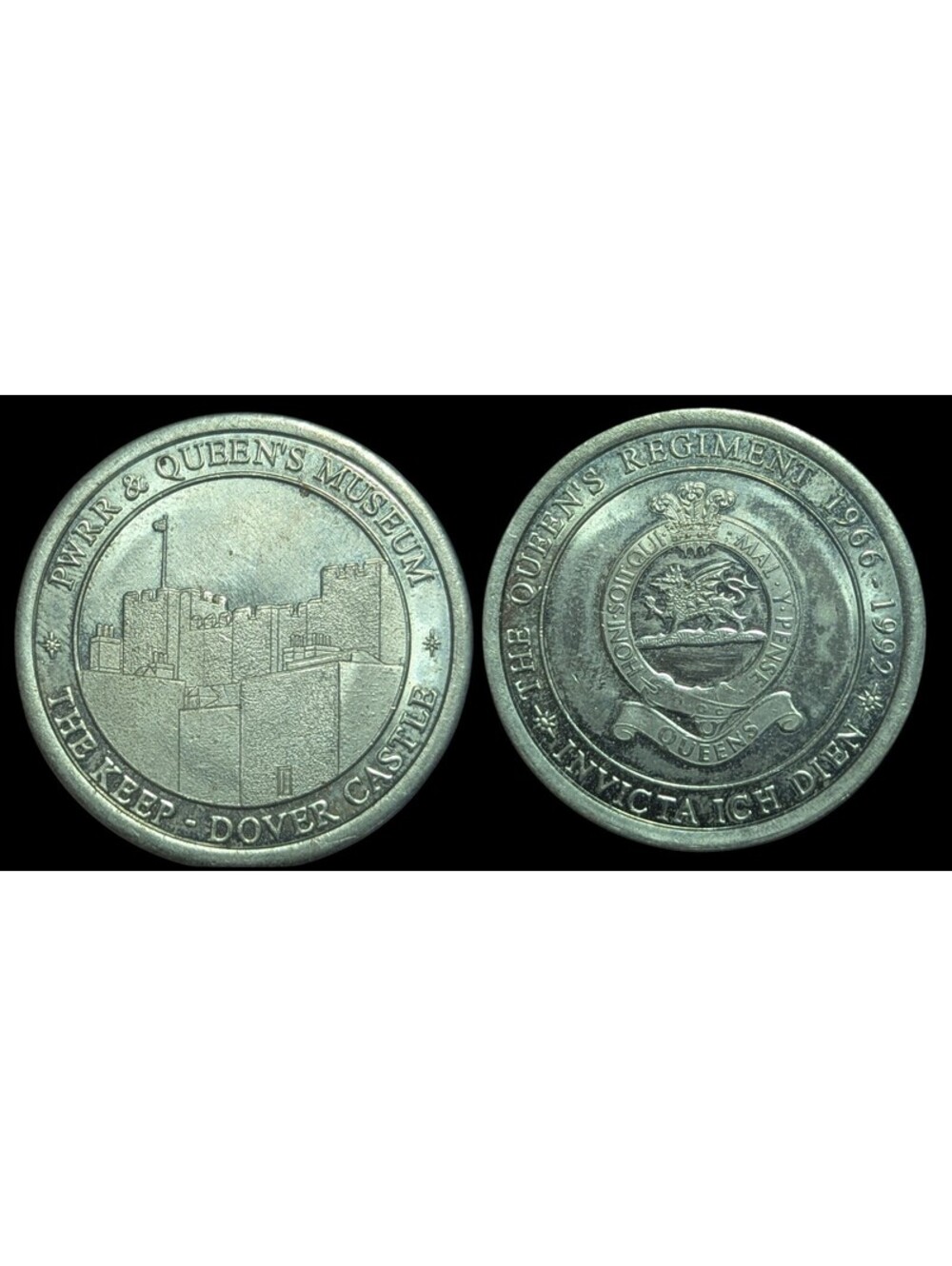 DOVER – Queen’s Royal Regiment 1966-1992 – Invicta Ich DienToken Rare
